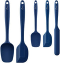 HOTEC Silicone Rubber BPA-Free Spatula Set, Set of 5, Classic Blue by Hotec