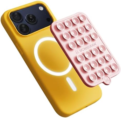 OCTOBUDDY Magnet - Dual Magnetic & Suction Phone Mount - Chalk Pink by OCTOBUDDY