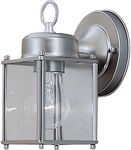DESIGNERS FOUNTAIN Preston Outdoor Light Fixture, 8 Inch Exterior Wall Lantern Sconce for Front Door, Patio and Porch, Pewter, 1161-PW by DesignersFountainLighting%7CSince1984