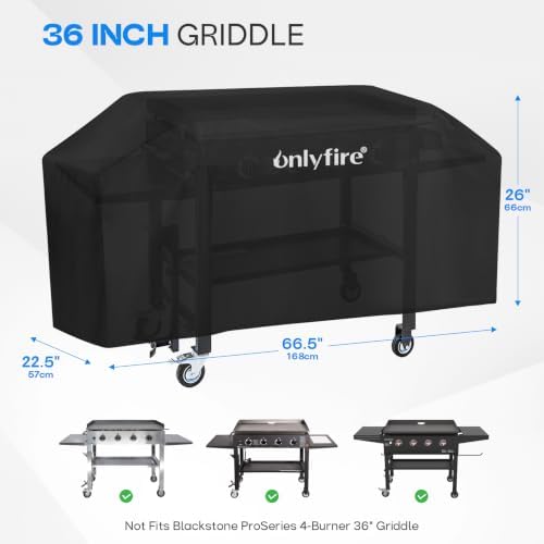 Onlyfire Griddle Cover for Blackstone 36" Griddle, 600D Heavy Duty - Image 2