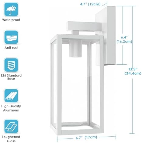 MAXvolador Outdoor Wall Light Fixtures, Exterior Waterproof Wall Lanterns - Image 2