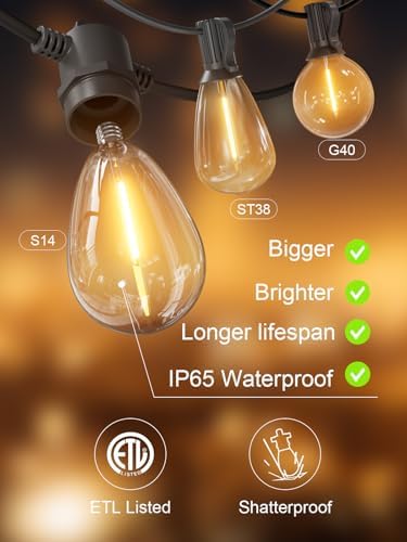 Svater 300 FT Outdoor String Lights, Patio Lights for Outside Waterproof - Image 6