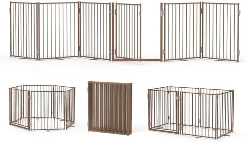No Pawblems Freestanding Dog Gate with Door for Indoor & Outdoor, 30'' Tall by NoPawblems