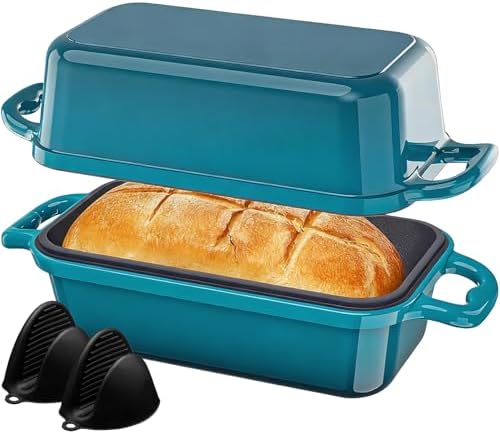 Enameled Cast Iron Sourdough Bread Dutch Oven-Emerald by Unknown