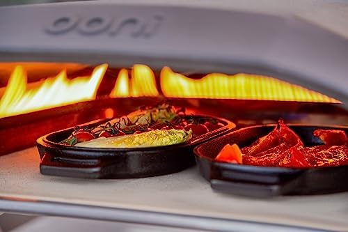 ooni Cast Iron Sizzler Pan - Griddle Frying Pan, 12" x 6" Sizzler Plate with Removable Handle and Stainless Steel Trivet, Pre-Seasoned Non-Stick Oven Safe Cookware, Pizza Oven and BBQ Accessories - Image 3