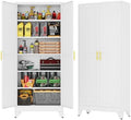 GAIOUS 75''Tall Metal Garage Storage Cabinet,File Cabinet with Door and Adjustable Shelves, Outdoor Steel Tool Cabinet for Home,Office,Warehouse,Garage,White by GAIOUS