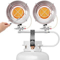 Hotdevil Double Tank Top Outdoor Propane Heater with Shut-off Valve and Tip-over Switch, 30,000 BTU 3 Heating Mode Portable Propane Heater for Patio, Camping, Garage, Porch, Backyard by Hotdevil