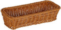 Wicker Silverware Basket, Long Narrow Basket, Small Wicker Bread Cracker Baskets, Stackable Woven Storage Baskets for Spoons Forks Knives Stationery (Rectangle) by Unknown