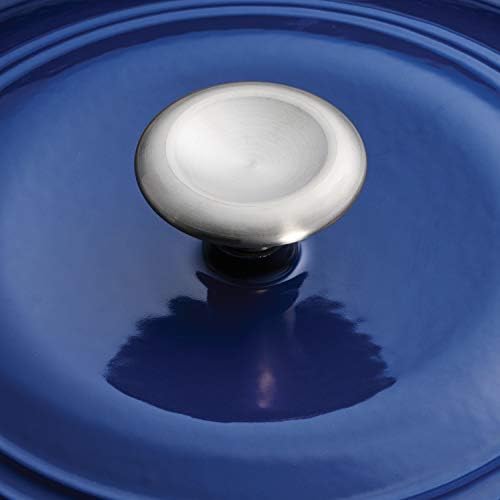 Tramontina Enameled Cast Iron Tall Dutch Oven Pot with Lid, Large 7-quart, Blue - Image 4