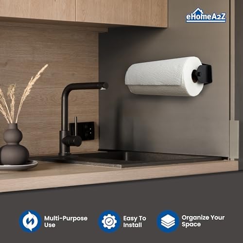 Magnetic Paper Towel Holder Heavy Duty Steel Refrigerator Kitchen Fridge Bar Grill BBQ RV (Black, 1) - Image 4