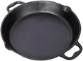 Pre-Seasoned Cast Iron Skillet Frying Pan with Dual Assist Handles, 12 Inch Pancakes Pan, Uses in the Oven, on the Stove, on the Grill, or Over a Campfire (12-Inch) by Heavyduty