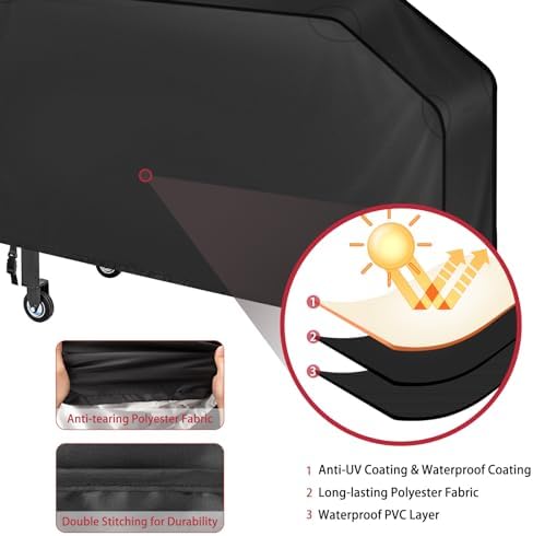 iCOVER 36 inch Griddle Cover for Blackstone, Waterproof Flat Top Grill Cover, Fits Camp Chef, Blackstone 1528 & 4 Burner Griddle - Image 4