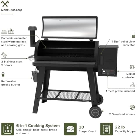 Oakford 930 Wood Pellet Smoker Grill with I-Site View Indicator & Smart App - Image 3