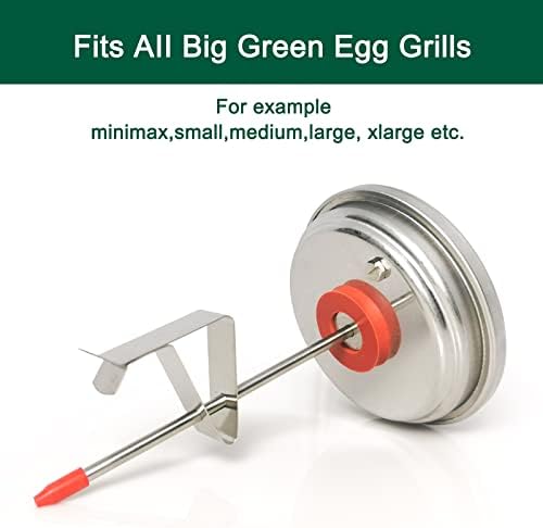 Upgrade Replacement Thermometer for Big Green Egg,3.3" Grill Temperature Gauge for Big Green Egg Accessories 150-900°F with Waterproof and No-Fog Glass Lens - Image 3