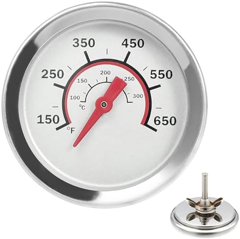 DELSbbq 1.8" Lid Thermometer for Charbroil Grills G432-8L00-W1 Replacement by DELSBBQ