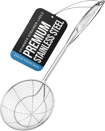 Zulay Kitchen Stainless Steel Skimmer Strainer Ladle by ZulayKitchen