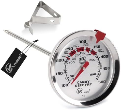 Candy Thermometer for Deep Frying, Cooking Oil Thermometer with Pot Clip by Unknown