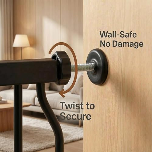 100-105 Inch Extra Wide Baby Gate for Stairs Doorways - Image 3