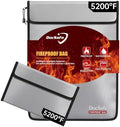 DocSafe Fireproof Document Bag (5200℉) with Fireproof Organizer Travel Case,Heat Insulated Fire＆Water Resistant 8 Layers Safe Money Bag Storage for Important Documents,Cash,Power Bank,Valuables,Gray by DocSafe