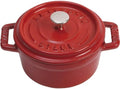 Staub Cast Iron 0.25-qt Mini Round Cocotte - Cherry, Made in France by Unknown