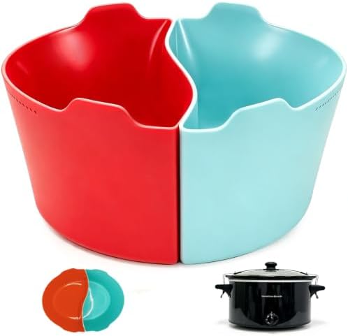 Magikichen 10 Quart Silicone Crock pot Liners,Slow Cooker Liners, Oval Reusable Crock pot Divider Insert,BPA-Free, Dishwasher Safe by Magikichen