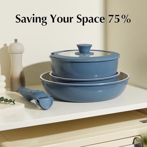 Redchef Nonstick Ceramic Cookware Set, Non Toxic Pots and Pans Set, 5 Pcs - Image 6