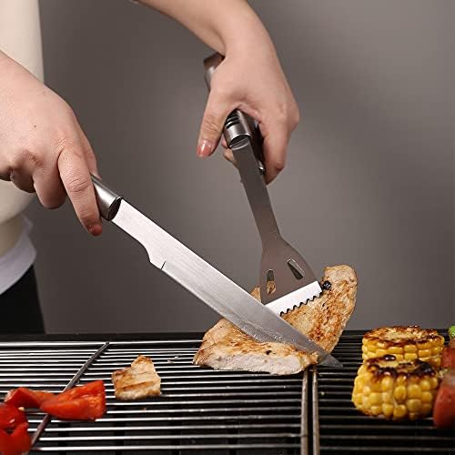 BBQ Grilling Tools Set,Stainless Steel Grilling Accessories Kit for Men Gift,13pc BBQ Grill Utensils Gift Kit with Portable Carry Bag BBQ Tools Grill Tools Set for Backyard Outdoor Grill Cooking - Image 3