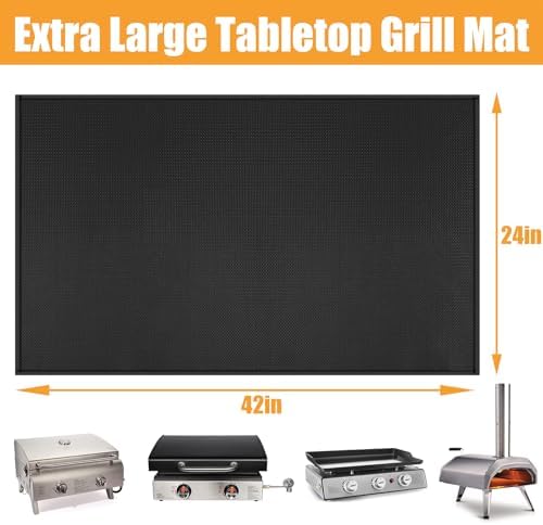 Heat Resistant Mats for Countertop fits Tabletop Grill, 42x24x0.02in, Black - Image 5