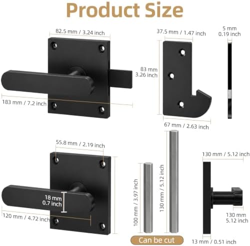 Double Sided Gate Latch for Wooden Fence, Two Sided Heavy Duty Self Locking - Image 2