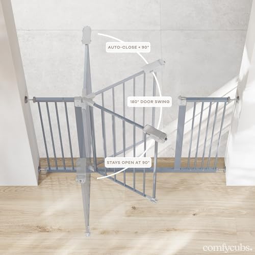 Comfy Cubs Baby Safety Gate Adjustable 42"x1.9"x30" Pacific Blue Pet Gate - Image 6