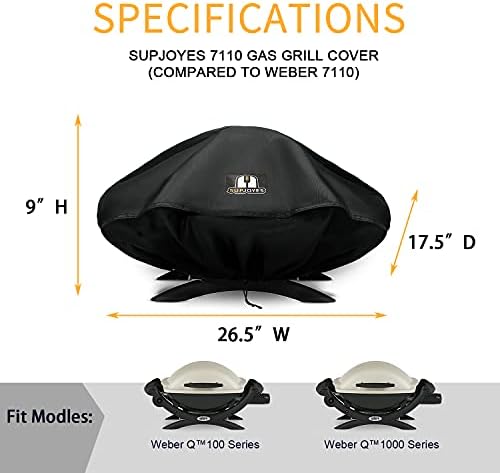 Grill Cover for Weber Q1200, Q1000 and Q100 Series Grills - Image 2