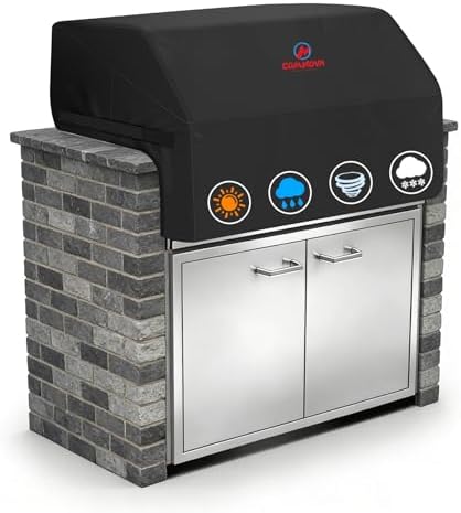 Comnova Built-in Grill Cover 32 Inch - 600D Island BBQ Grill Top Covers Heavy Duty & Waterproof, Premium Built in Barbecue Cover for Char-Broil, Napoleon, Bull, Blaze and More - 32 x 26 x 24 Inch by MCOMNOVAOUTDOORS