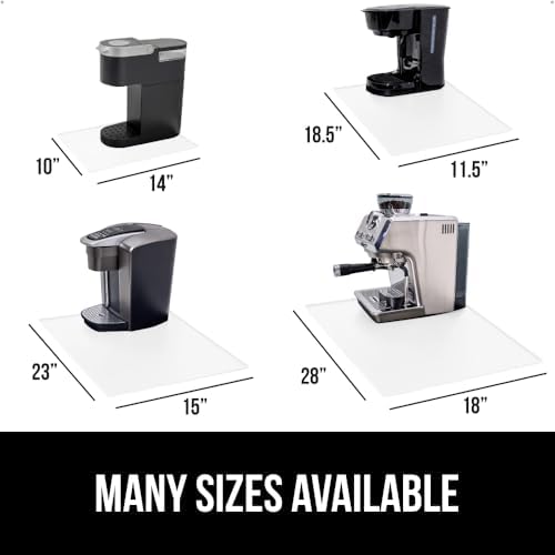 GORILLA GRIP Silicone Coffee Mat, Espresso Bar Essentials, 11.5x18.5, White - Image 5
