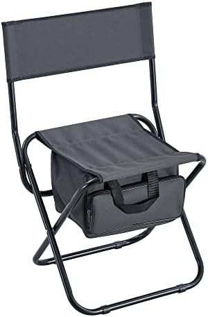 5-Piece Folding Outdoor Table and Chair Set, 46.46" Portable Camping Table with 4 Chairs, Black - Image 6