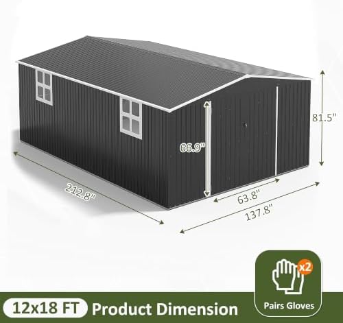 AirWire 12x18 FT Outdoor Storage Shed - Image 7