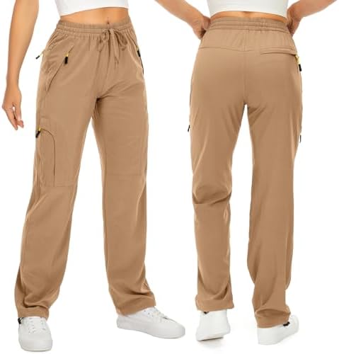 Toomett Women‘s Hiking Cargo Pants UPF 50 Quick Dry with Zipper Pockets - Image 2
