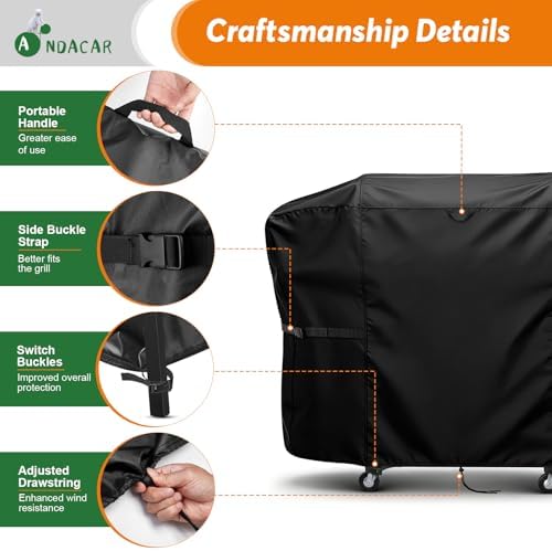Charcoal Grill Cover 48" for ZPG-7002B Pro/7002E/700D6 Pellet Grill - Image 5