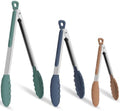 HOTEC Stainless Steel Kitchen Tongs with Silicone Tips, Set of 3-7",9" &12" by Hotec
