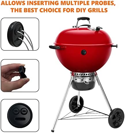 4 Pack Meat Probe Black Grommets for Weber 85037 Smokey Mountain Cookers - Image 4
