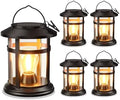 Solar Lantern Outdoor Waterproof, 4 Pack Bright Hanging Solar Lights for Outside Decorative, Upgraded Solar Powered Lanterns LED Lighting for Garden Patio Porch Decor Gifts (Warm Light) by BONLION