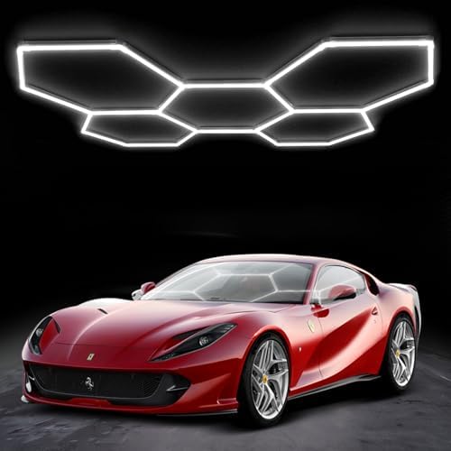 MODERN Hexagon Garage Lights，25 Pack 216W 25920LM High Brightness Hexagon Garage LED Lights for Garage, Shopping Mall, Workshop and Car Detailing Shop etc. … … … by MODERN