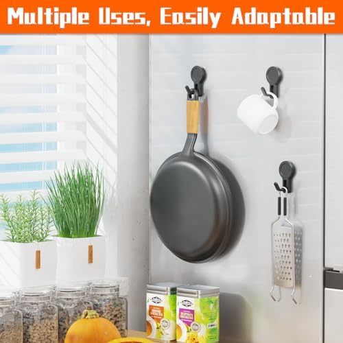 4 Pack Magnetic Grill Hooks, Strong Magnetic Hook for Grill, Rust Proof & Heavy Duty Outdoor Magnetic Hooks, Grills Magnetic Hooks for Barbecue Tool, Outdoor Hanging, Refrigerator, Grill, Kitchen - Image 2