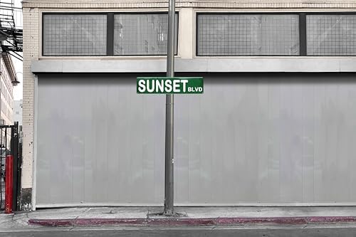 Sunset Blvd Metal Sign 4x16in Retro Hollywood Street Plaque for Home Wall Bedroom Living Room Office Decor - Image 4