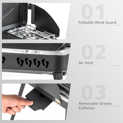 Giantex 2-in-1 Portable Propane Gas Grill & Stove with Detachable Legs - Image 6