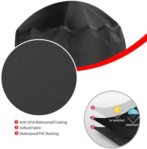Grill Cover, 22 inch BBQ Gas Grill Cover Waterproof Weather Resistant, UV and Fade Resistant, UV Resistant Materia for Weber Char-Broil Nexgrill Grills and More - Image 3