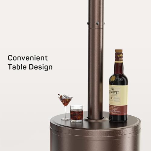 Propane Heater, 48,000 BTU Outdoor Heaters for Patio with Auto-off Safety Protection System, Double-Layer Stainless Steel with Wheels for Backyard, Deck, Garden, Porch - Image 6