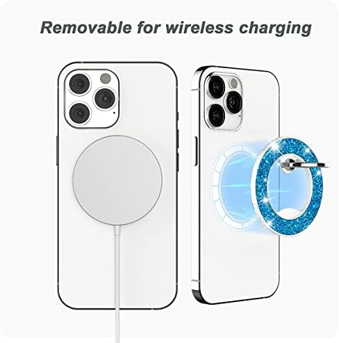Magnetic Phone Ring Holder for MagSafe, Glitter, Teal - Image 2