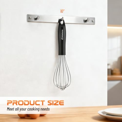 NileHome Whisk 10" Kitchen Whisk,Black Silver - Image 2