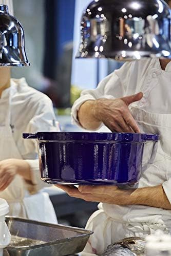 Staub Cast Iron 9-qt Round Cocotte - Dark Blue, Made in France - Image 3