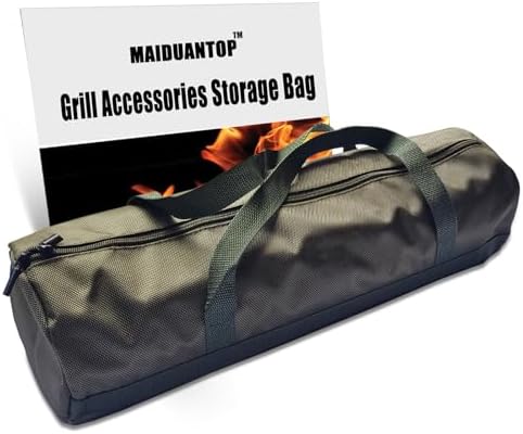 Grill Utensil Storage Bag for Outdoor Grilling, 19.6 x 6 x 6 in, Green by MAIDUANTOP